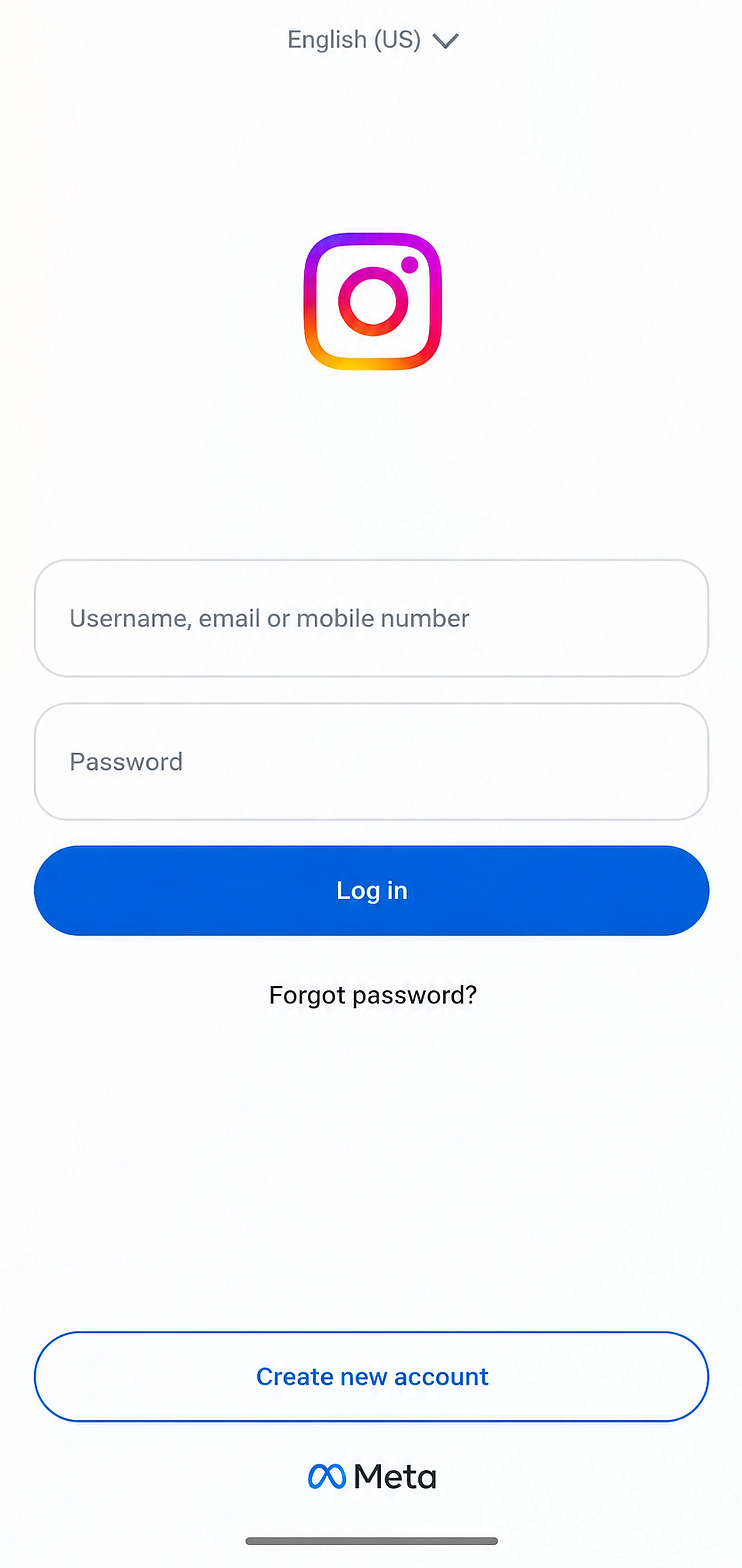 Instagram Gold APK login screen with username and password fields